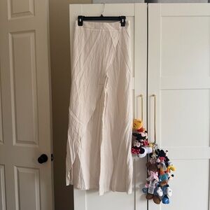 Zara Cream Wide Leg Pants - Worn Ince